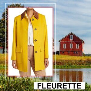 NEW Fleurette Italian Wool Barn Jacket Coat (size M)